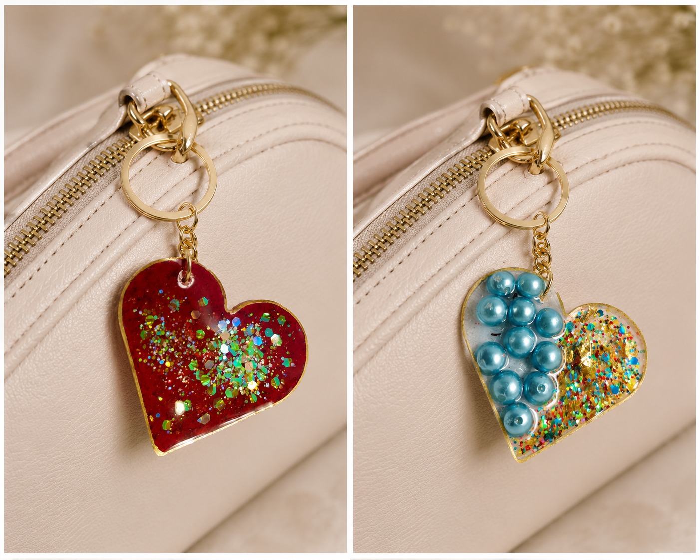Heart Resin Keychain